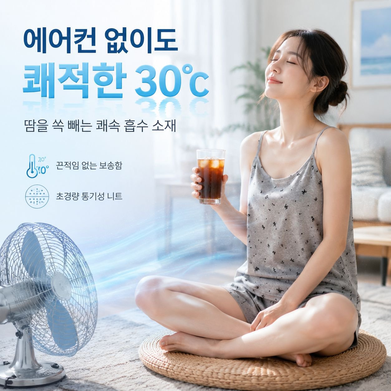 브라 패드 캐미솔과 숏팬츠 잠옷 세트