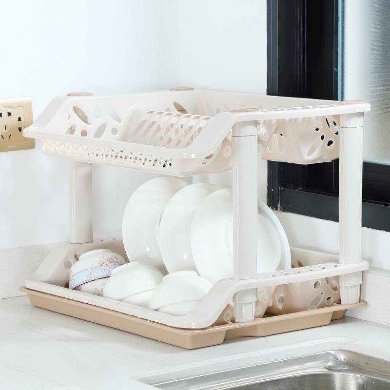 Double-layer cutlery drainer