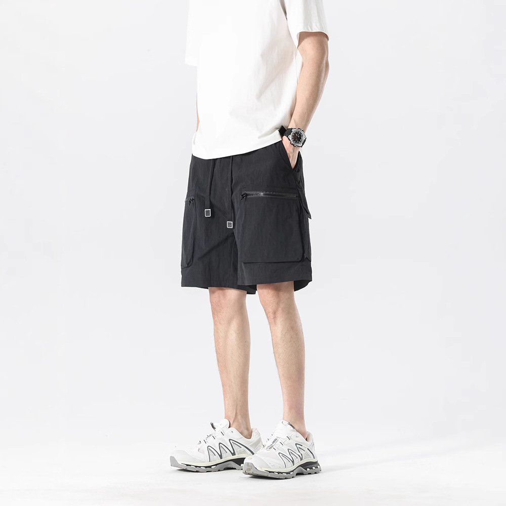 夏用メンズアイスシルク速乾ハーフパンツスポーツショートパンツ