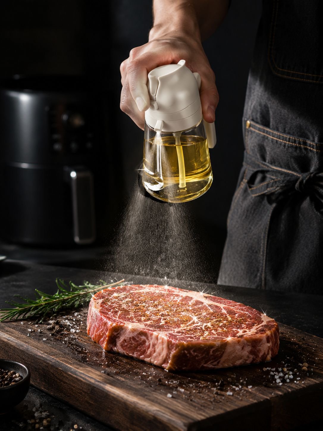 Easy to refill olive oil sprayer bottle
