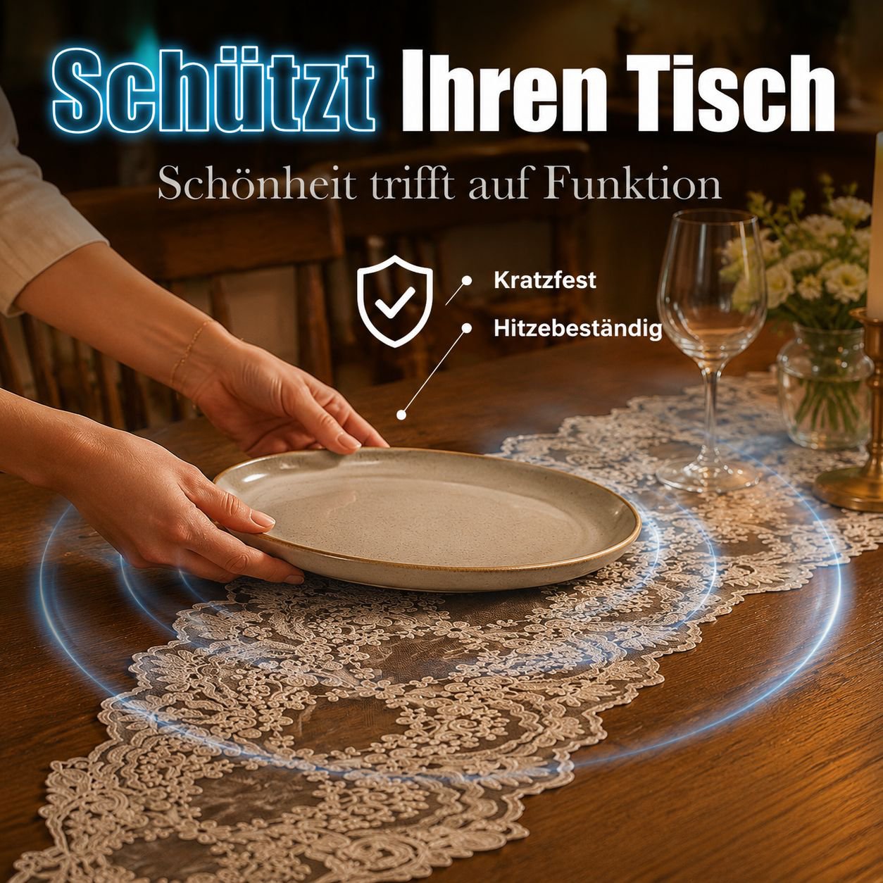 Teezeremonie Tischdecke Chinesische Hochzeitsdekoration mit Spitze für Esstisch