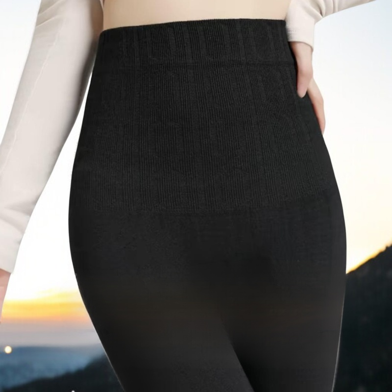 따뜻한 기모 원단 여성 레깅스 소재 확대