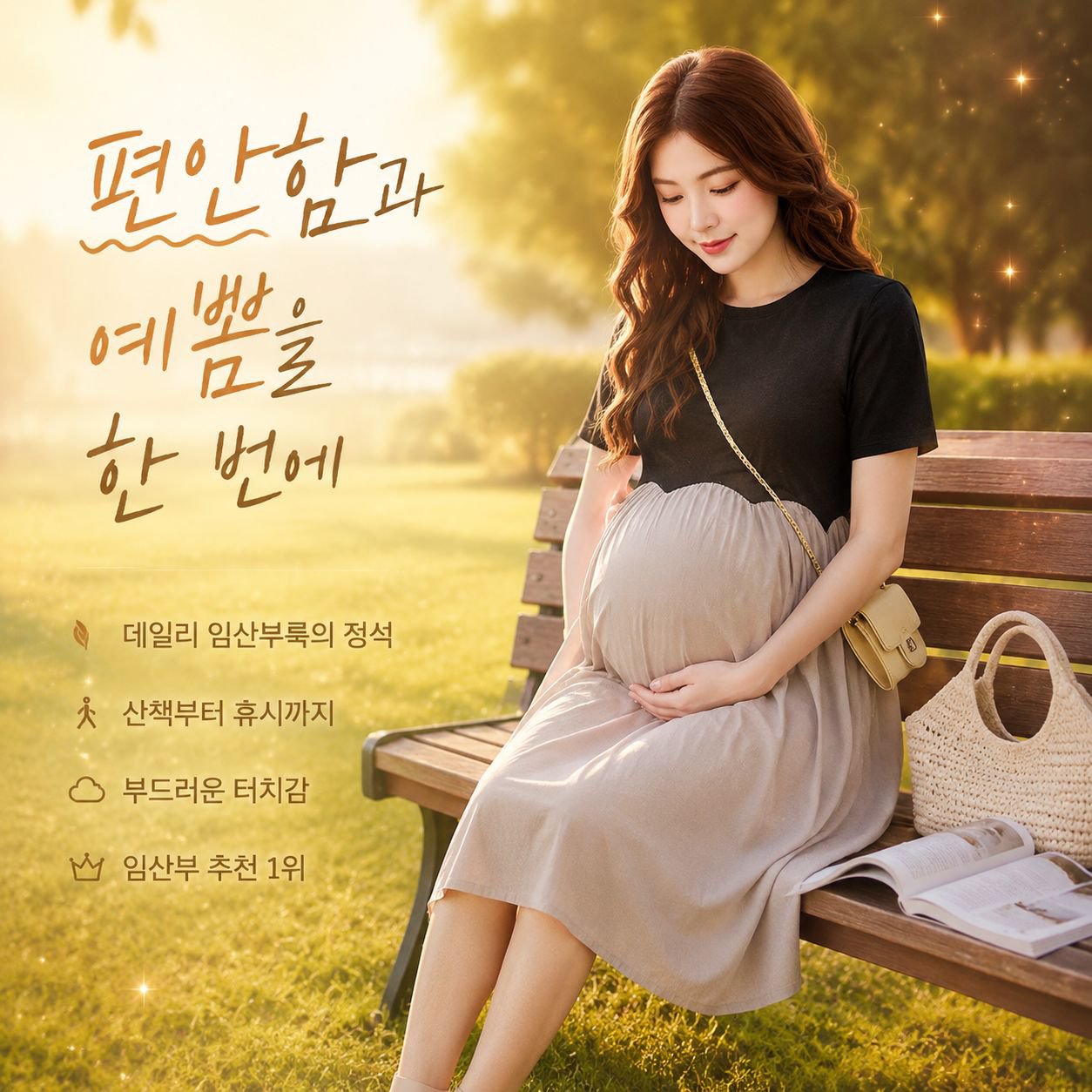 임부복 세트 롱 루즈핏 임부원피스