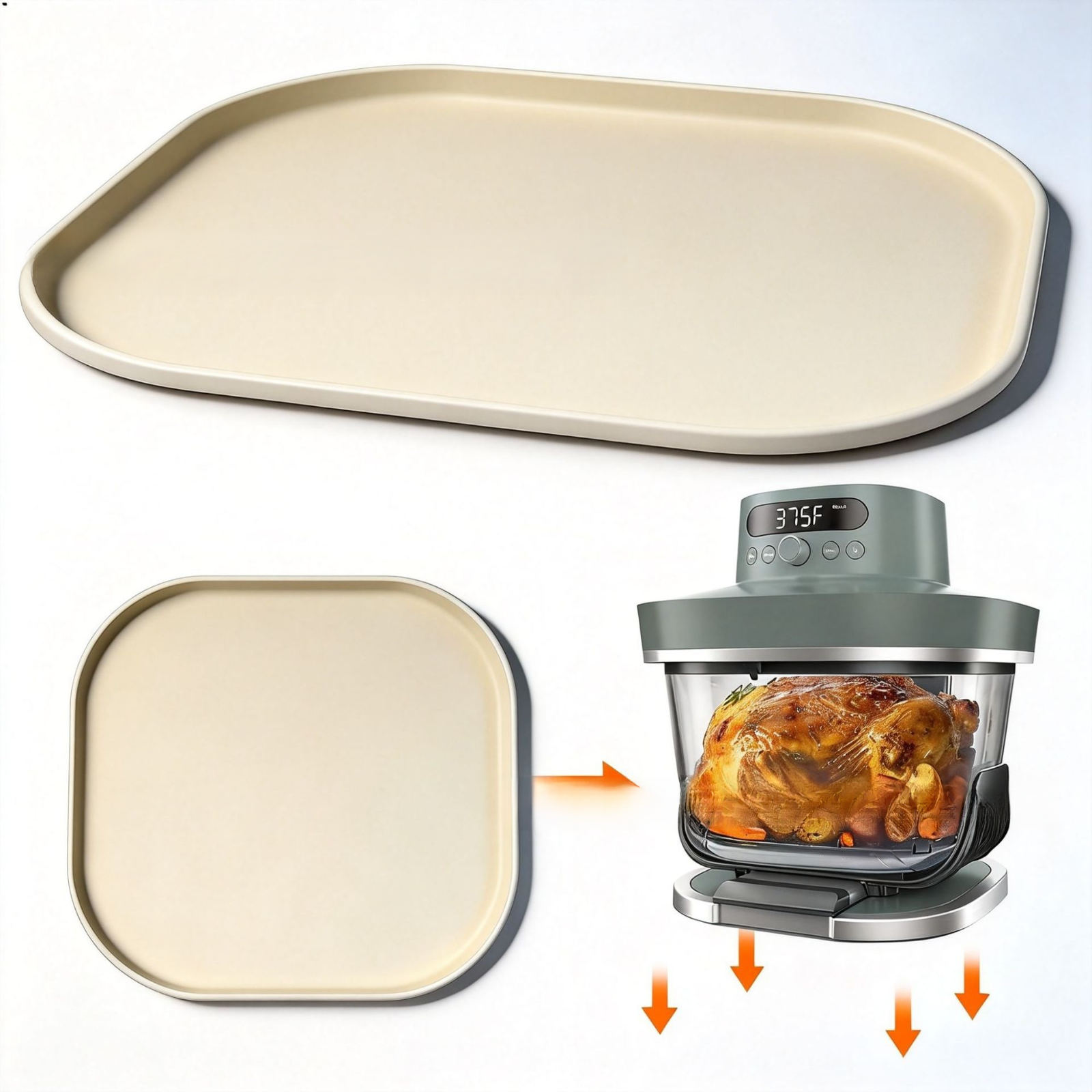 Heat-resistant silicone mat for Ninja Crispi Pro air fryer