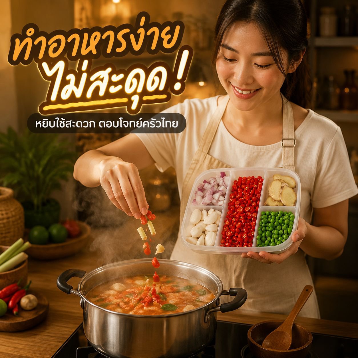 กล่องแบ่งประเภทเก็บวัตถุดิบและอาหารสดในตู้เย็น