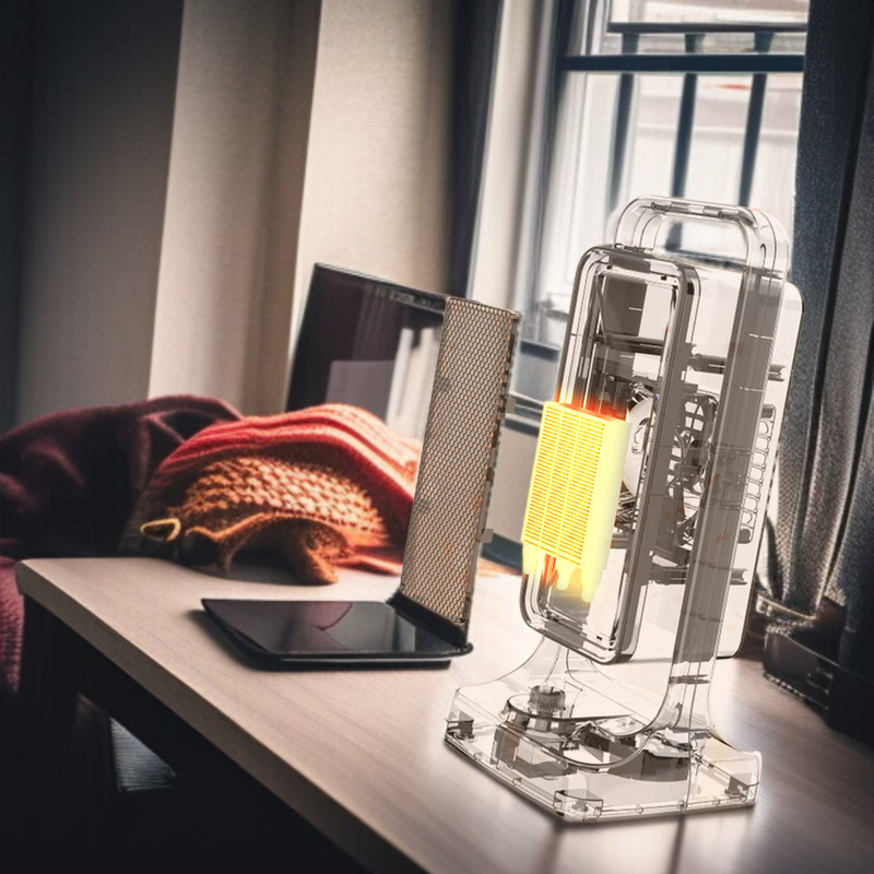 速暖機能付き卓上ヒーターの操作パネル詳細