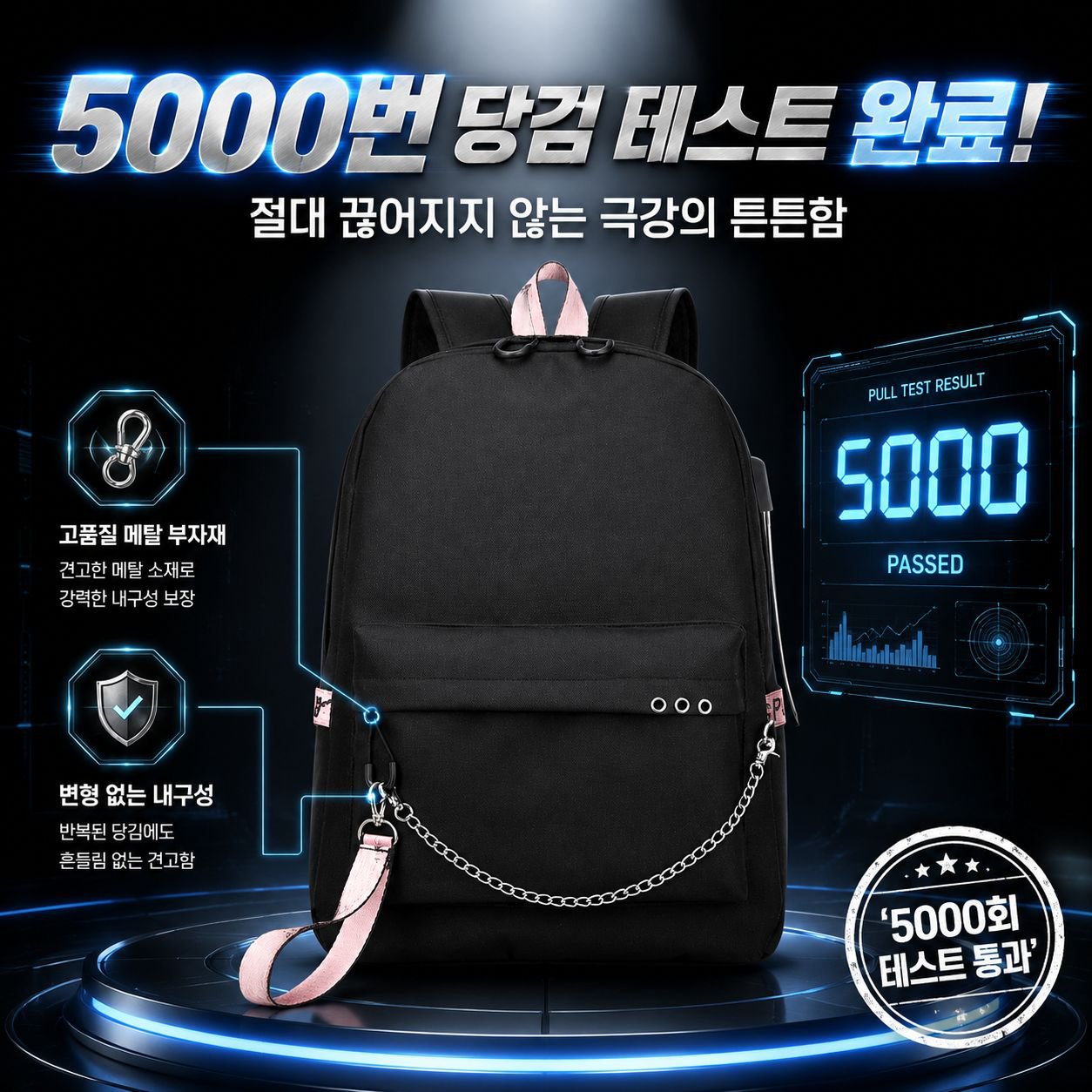 프레피 스타일 옥스포드 백팩, 학생 및 일상용에 적합