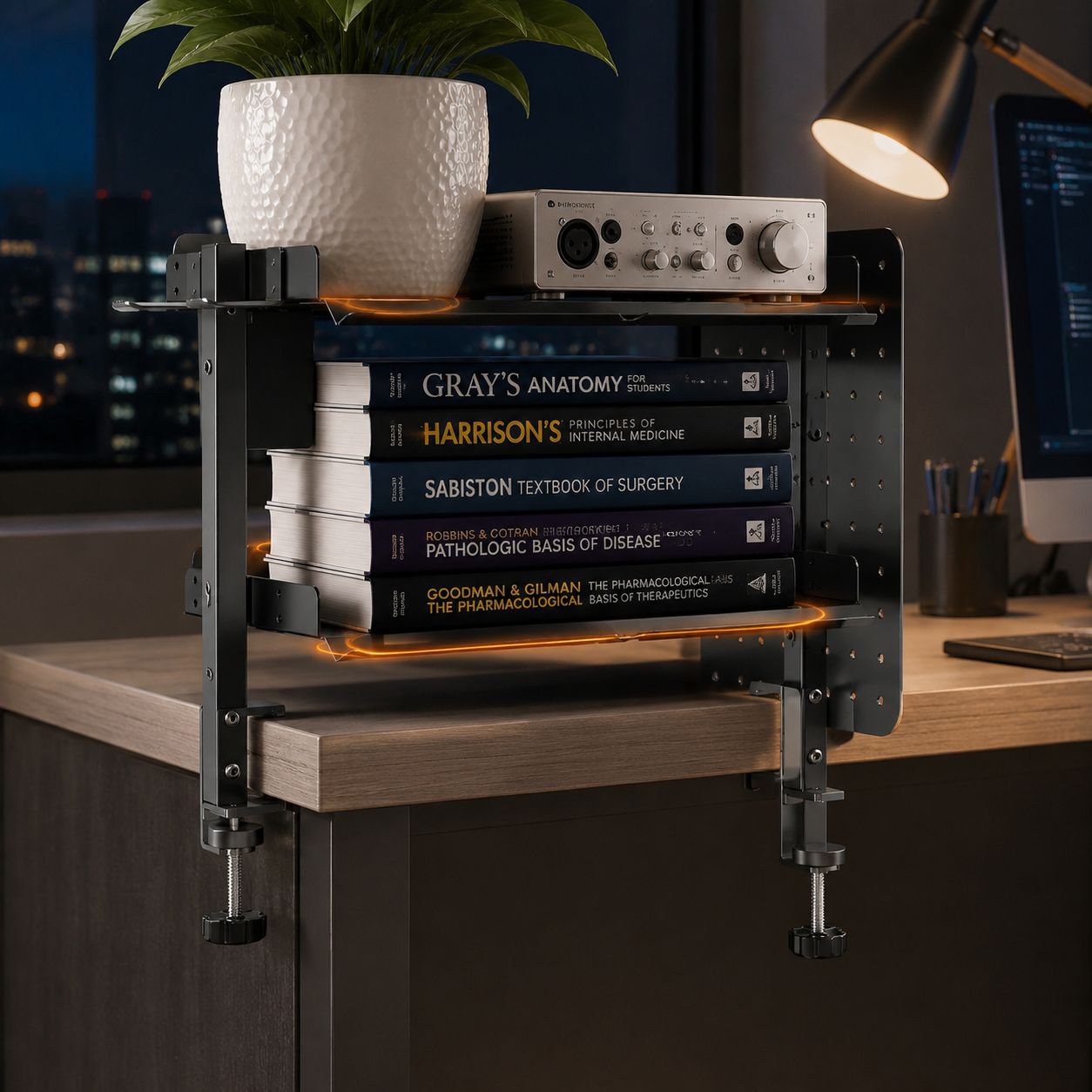 JMY-DIY Storage Trend: DIY Desktop Storage Rack, Upgraded Desktop Shelf, Desk Storage Rack, Home Mul