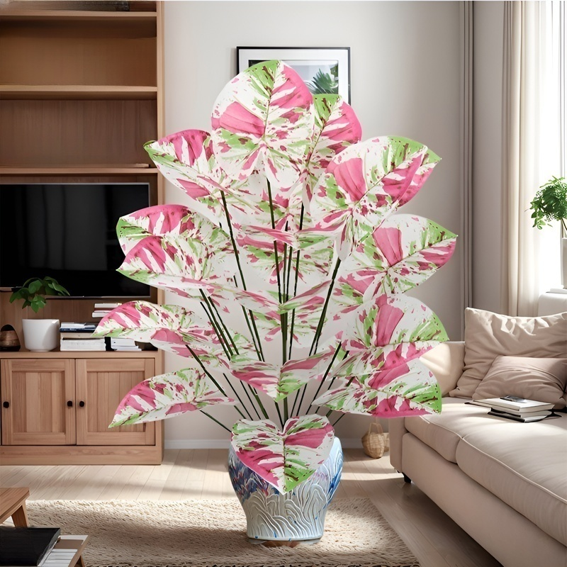 인테리어용 인조 타로잎 플랜트 거실 정원 소품