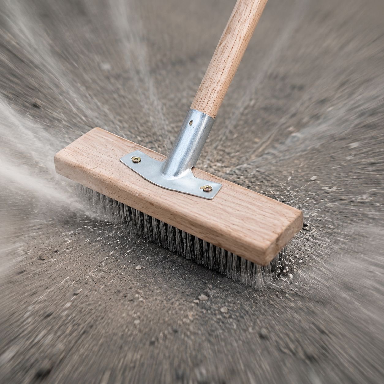 Adjustable long handle bathroom brush for hard-to-reach areas