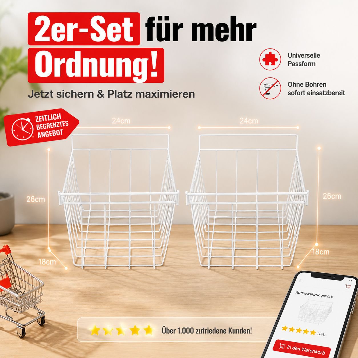 Trennwand Hängender Korb Eisen Gefriertruhe Gitterkorb