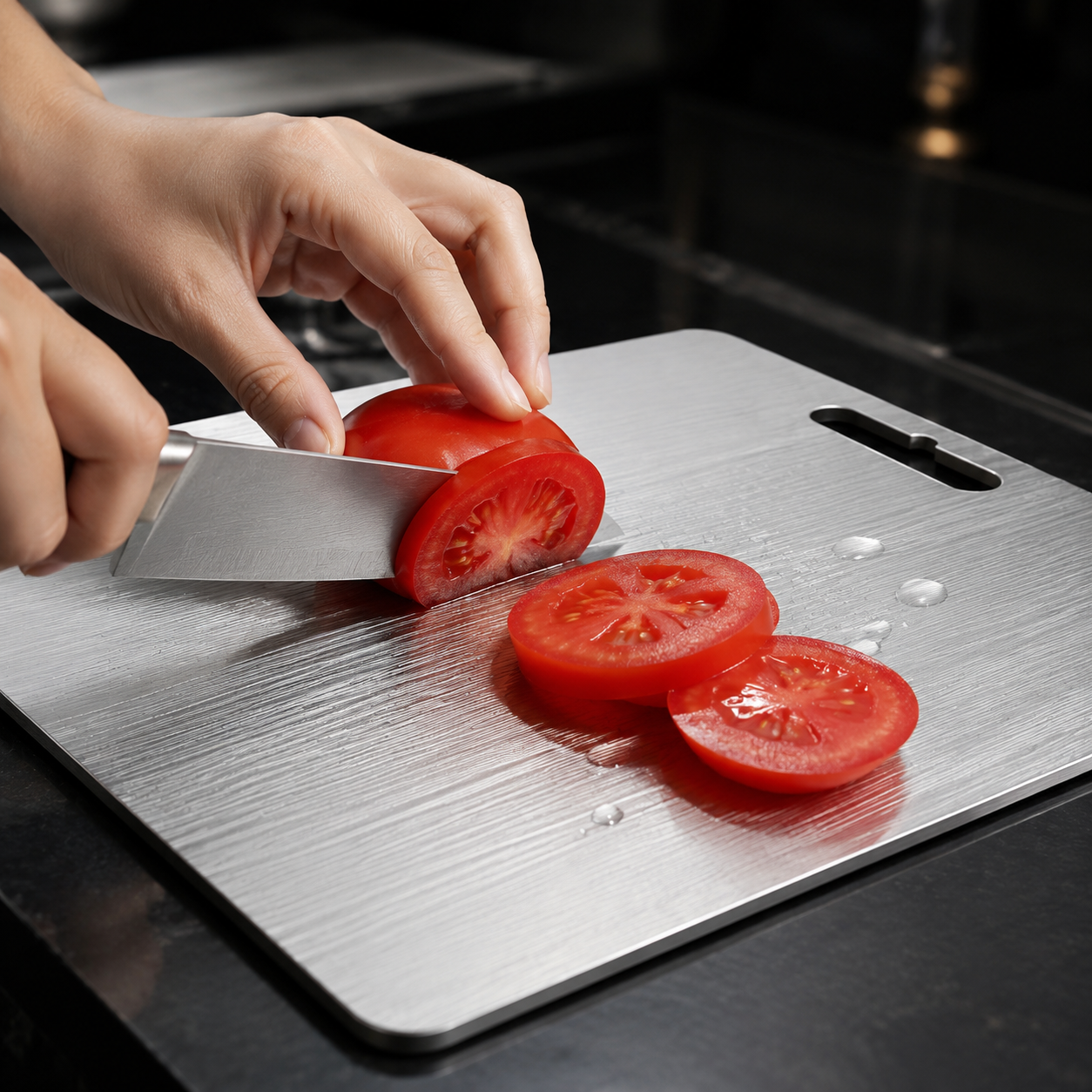 Titanium Cutting Board, Pure Titanium, Household and Medical Grade, Anti-Mold, Double-sided