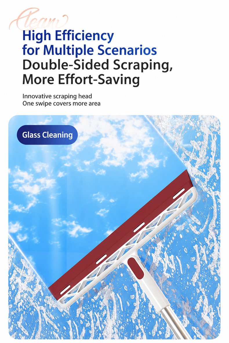 Broom with double-sided cleaning design for faster floor maintenance