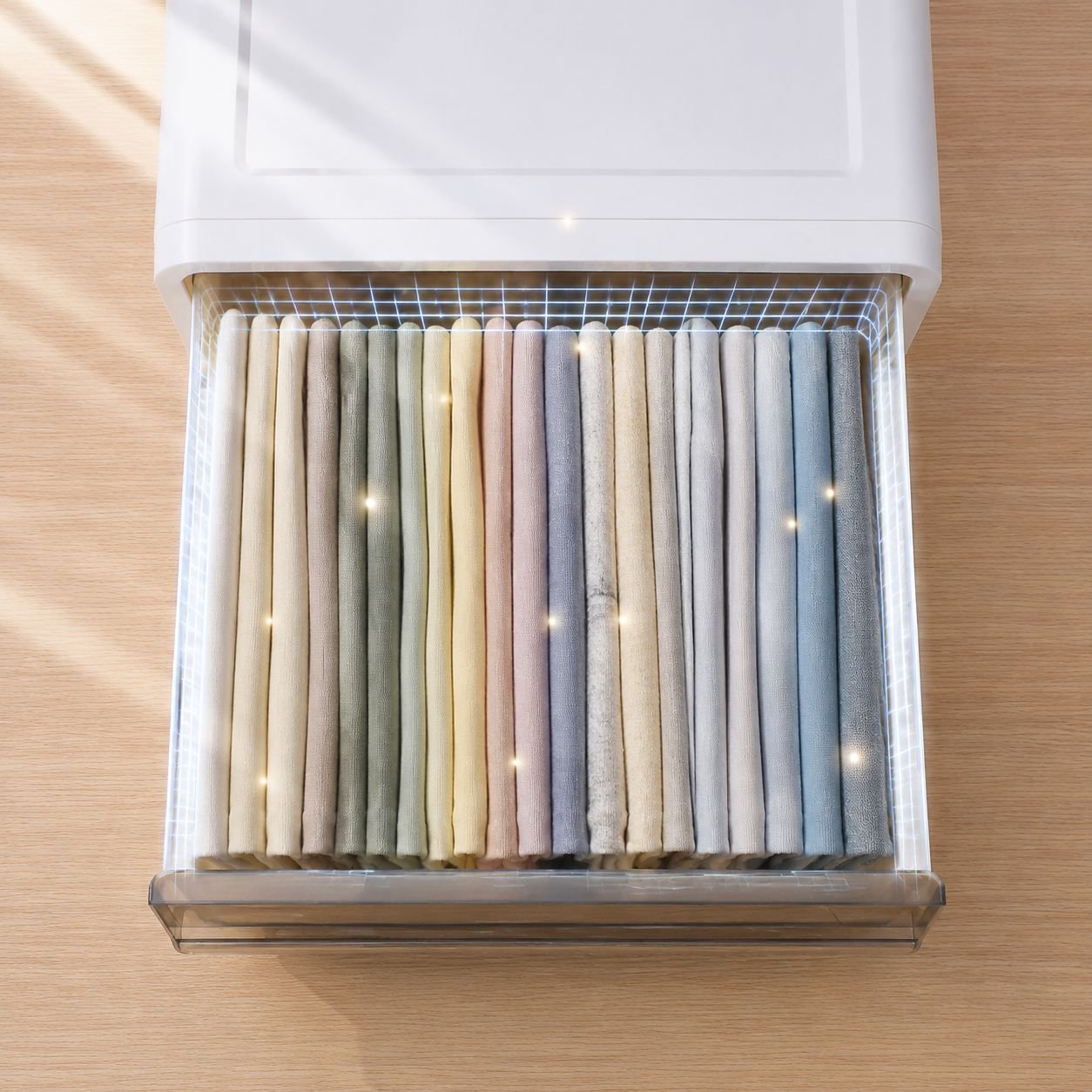 大容量収納可能な加厚プラスチック整理ボックス使用例