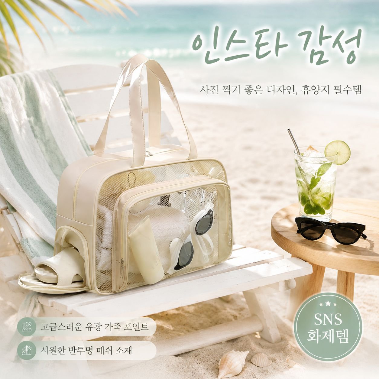 스포츠 수영복 수납가방, 비치백, 다양한 환경에 적합