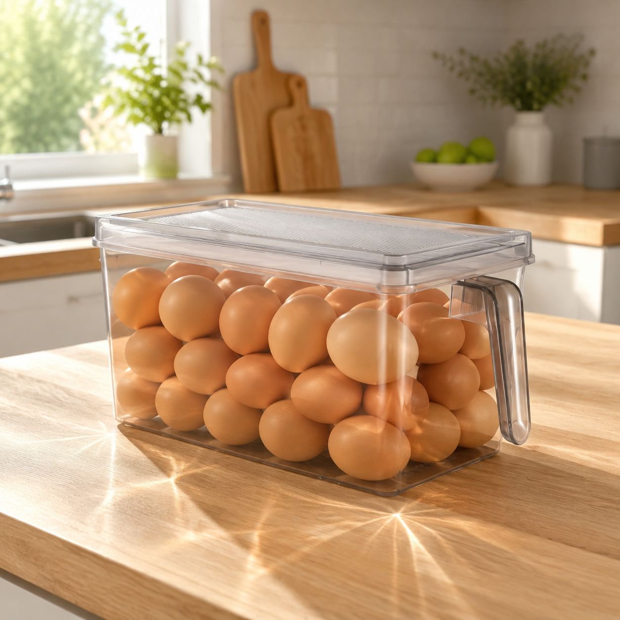 5L Multi-functional Fridge Storage Box with Handle, Easy to Organize