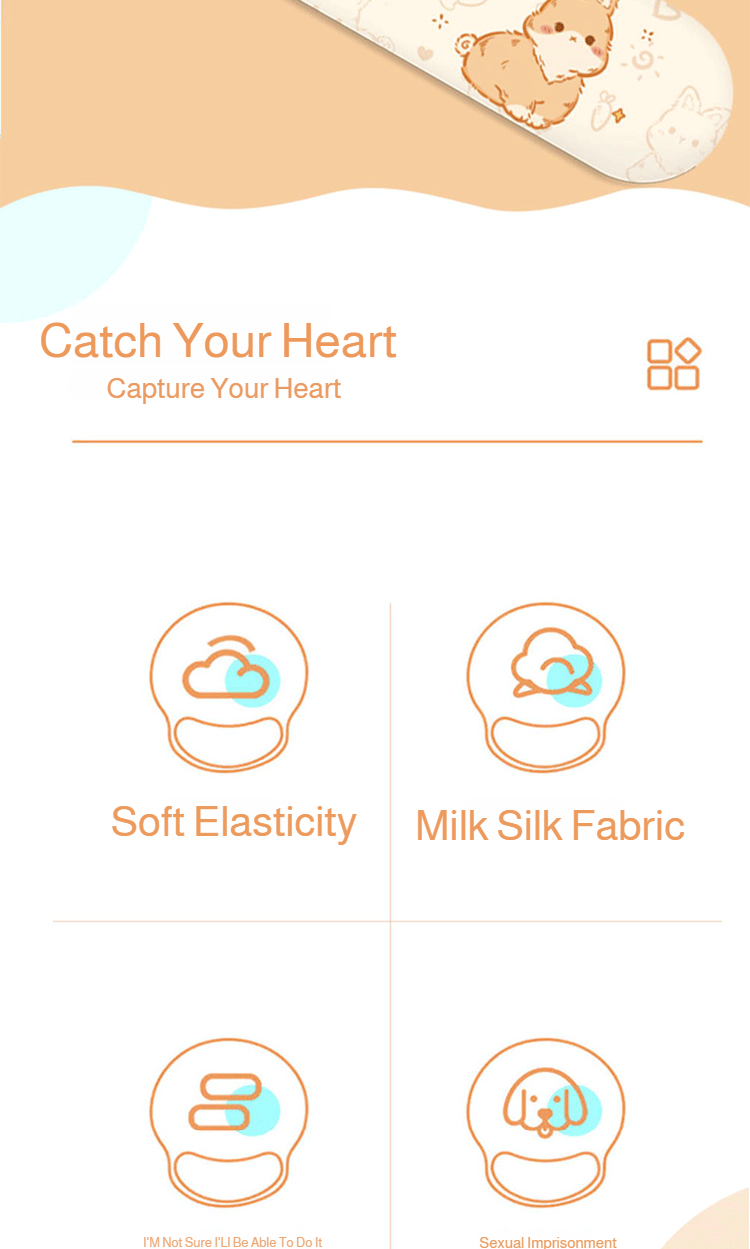 Cartoon bunny desk mat ergonomic design