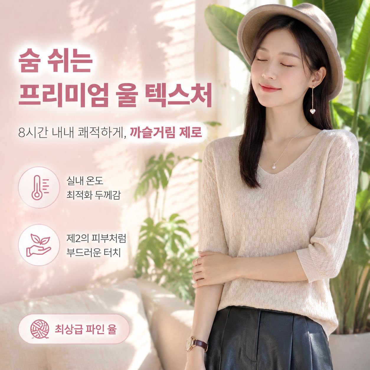 브이넥 슬림핏 다이아몬드 패턴 반팔 상의