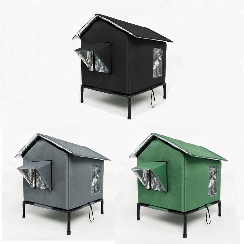 Ruim kattenhuis voor buiten voor beschutting en comfort