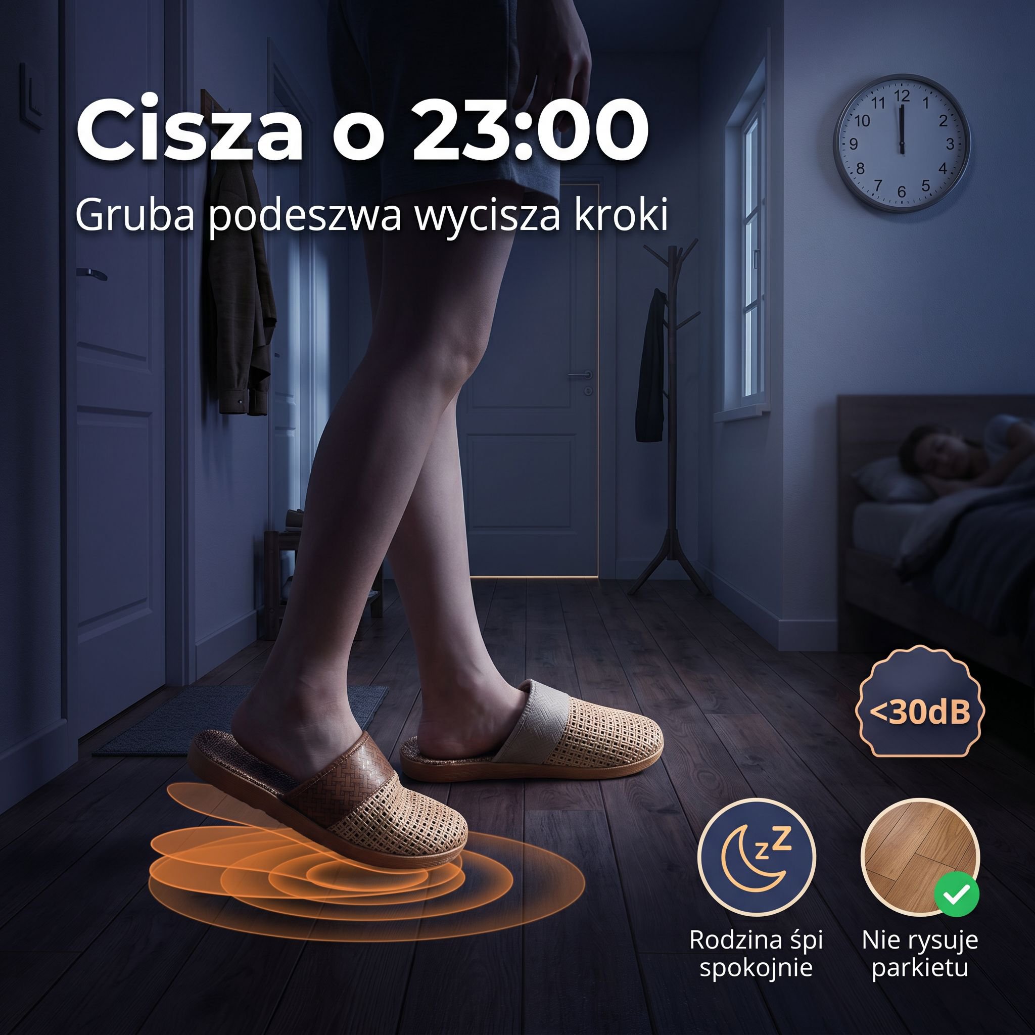 antypoślizgowe, z grubą podeszwą, na podłogi drewniane, z oddychającą konstrukcją