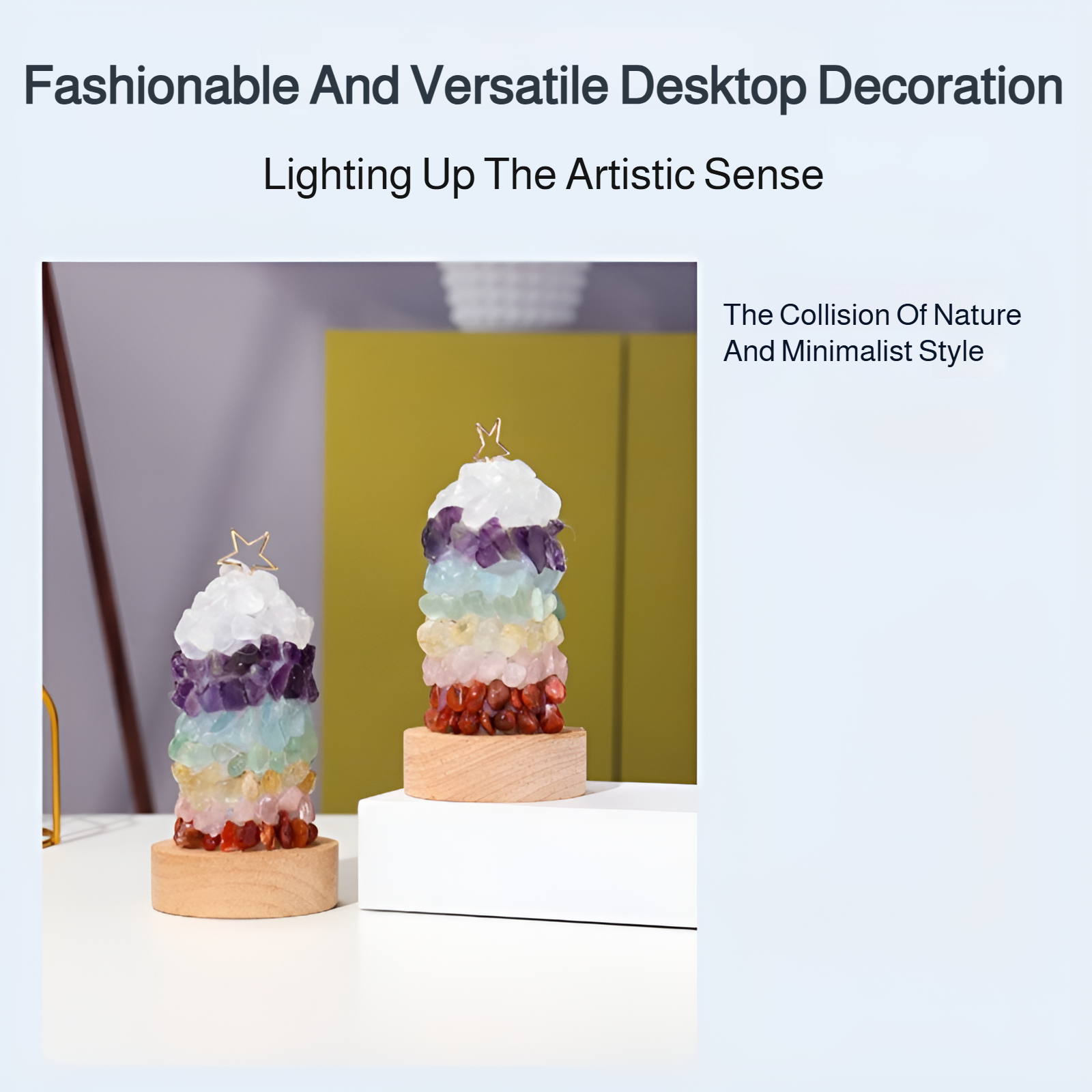 LED night light shaped like a Christmas tree with rainbow colors