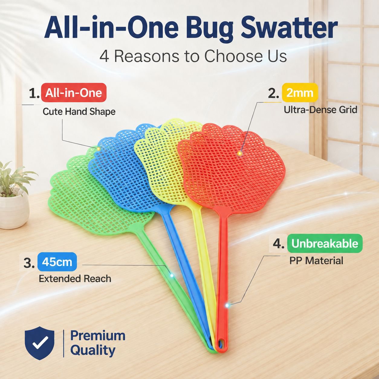 Manual Plastic Mosquito and Fly Swatter