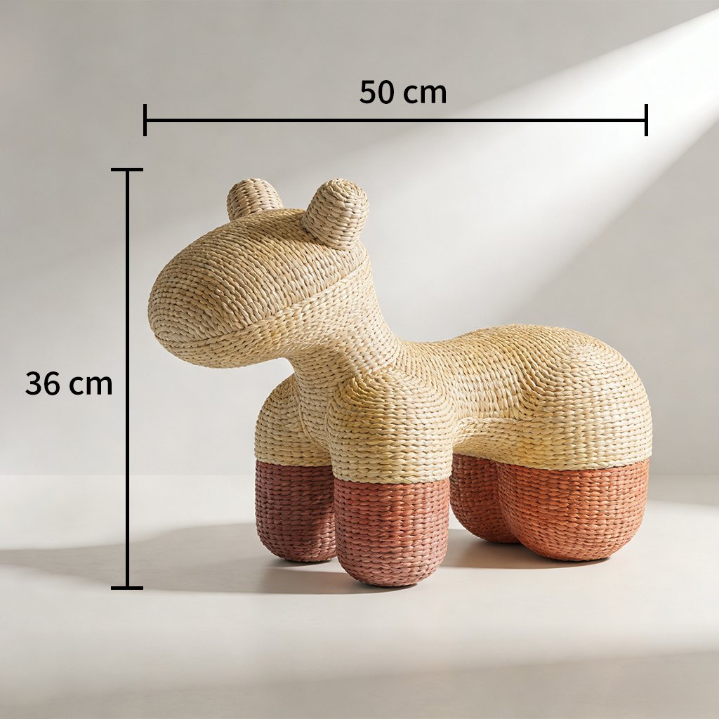 おしゃれな藤編み風キッズライドオン正面写真