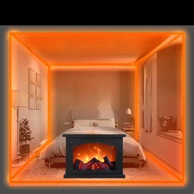 炎の暖炉ランプ