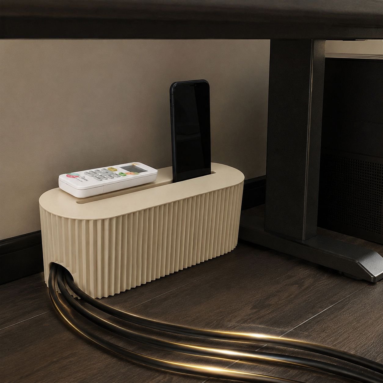 Durable cable management box with secure lid
