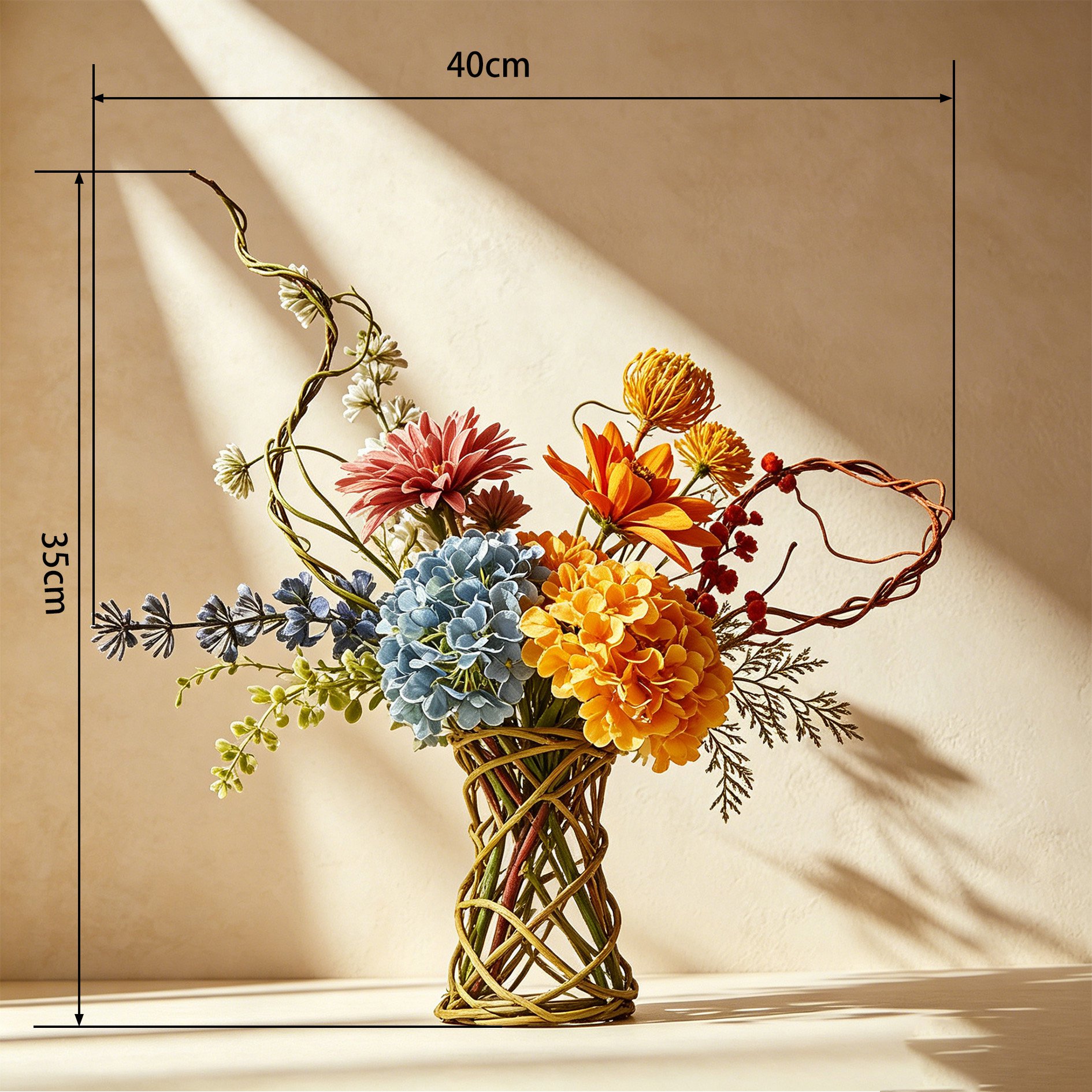 Step-by-step artificial bouquet arrangement
