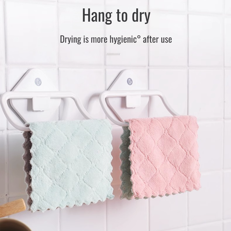 Coral Fleece Kitchen Cleaning Dish Cloth