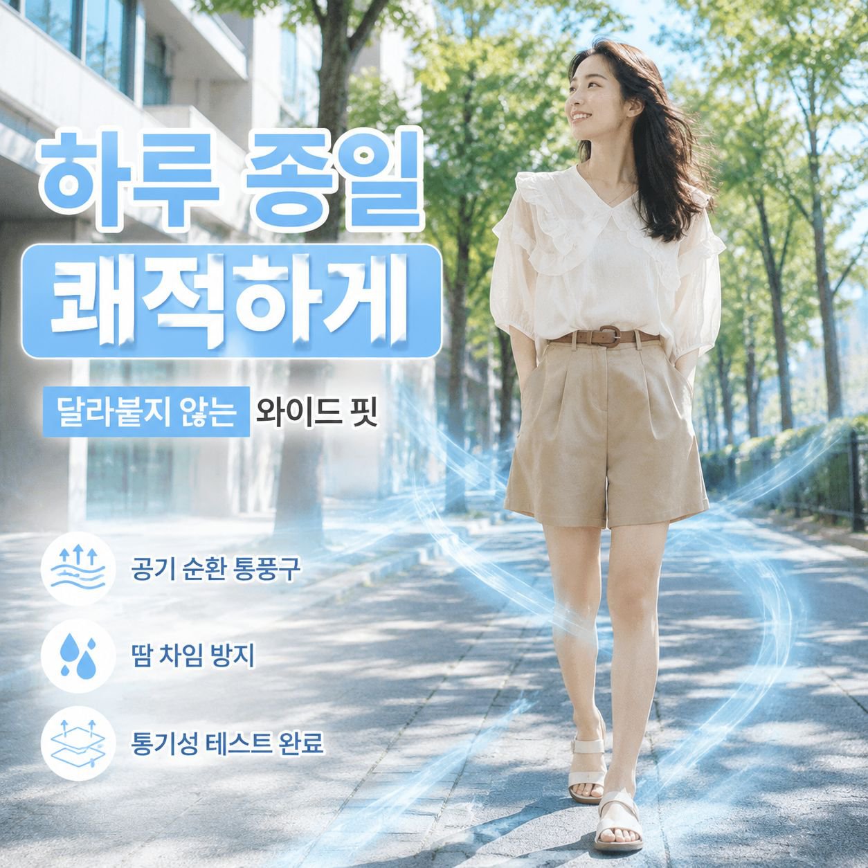 트렌디 목이버섯 와이드 5부 팬츠 투피스 세트