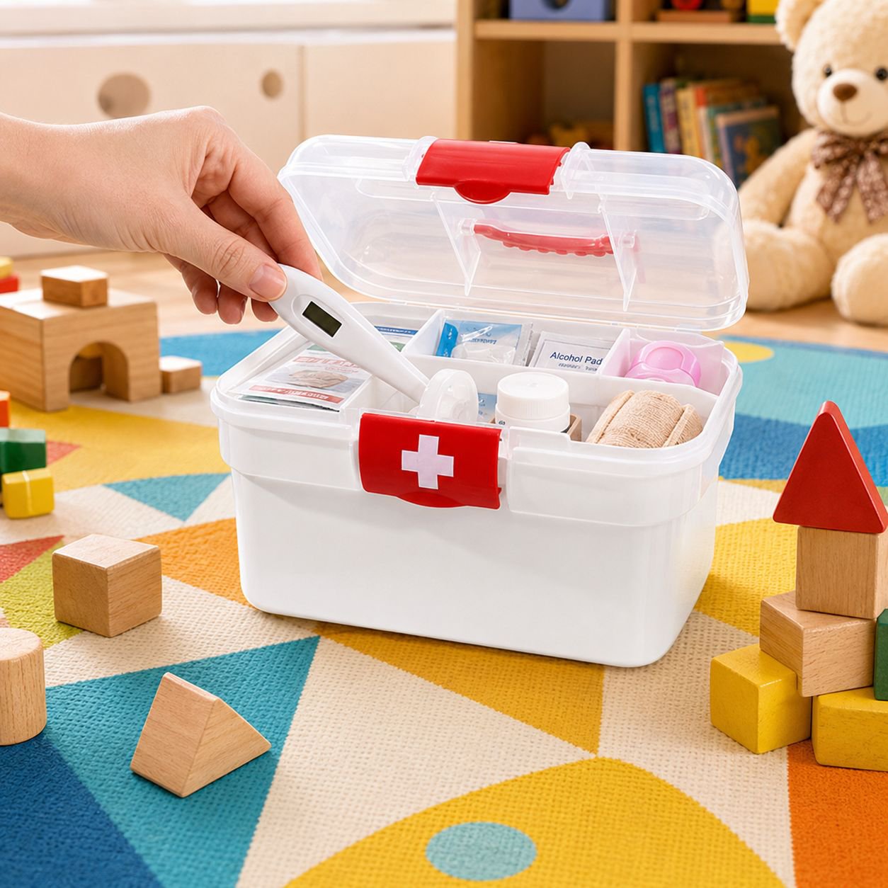 Medizinbox mit großer Kapazität und übersichtlicher Struktur