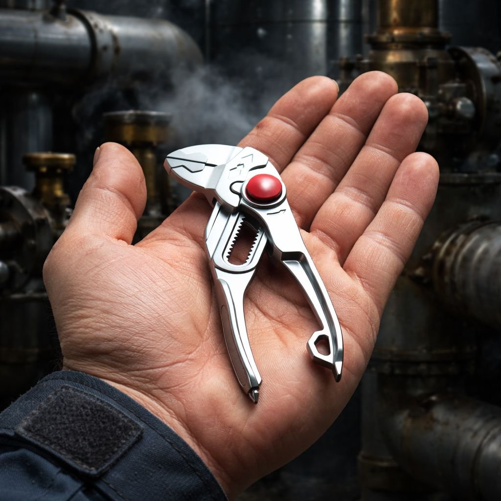 Multifunction 4-inch Water Pipe Clamp, Household Adjustable Mini Pliers, Screwdriver Combo Tool
