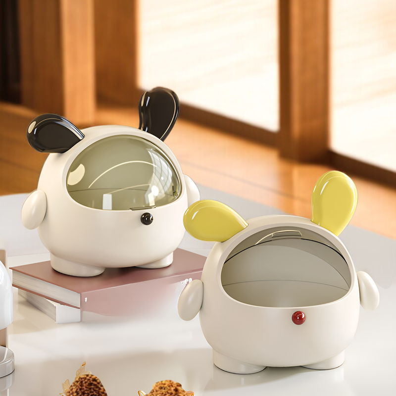 デスクトップゴミ箱 かわいいデザイン 蓋付き