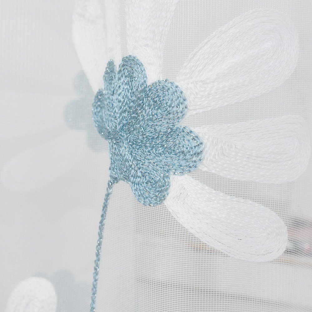 Minimalist Daisy Sheer Curtains for Living Room and Bedroom