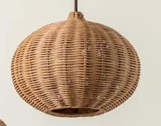 Japanese-Style Woven Rattan Pendant Lamp