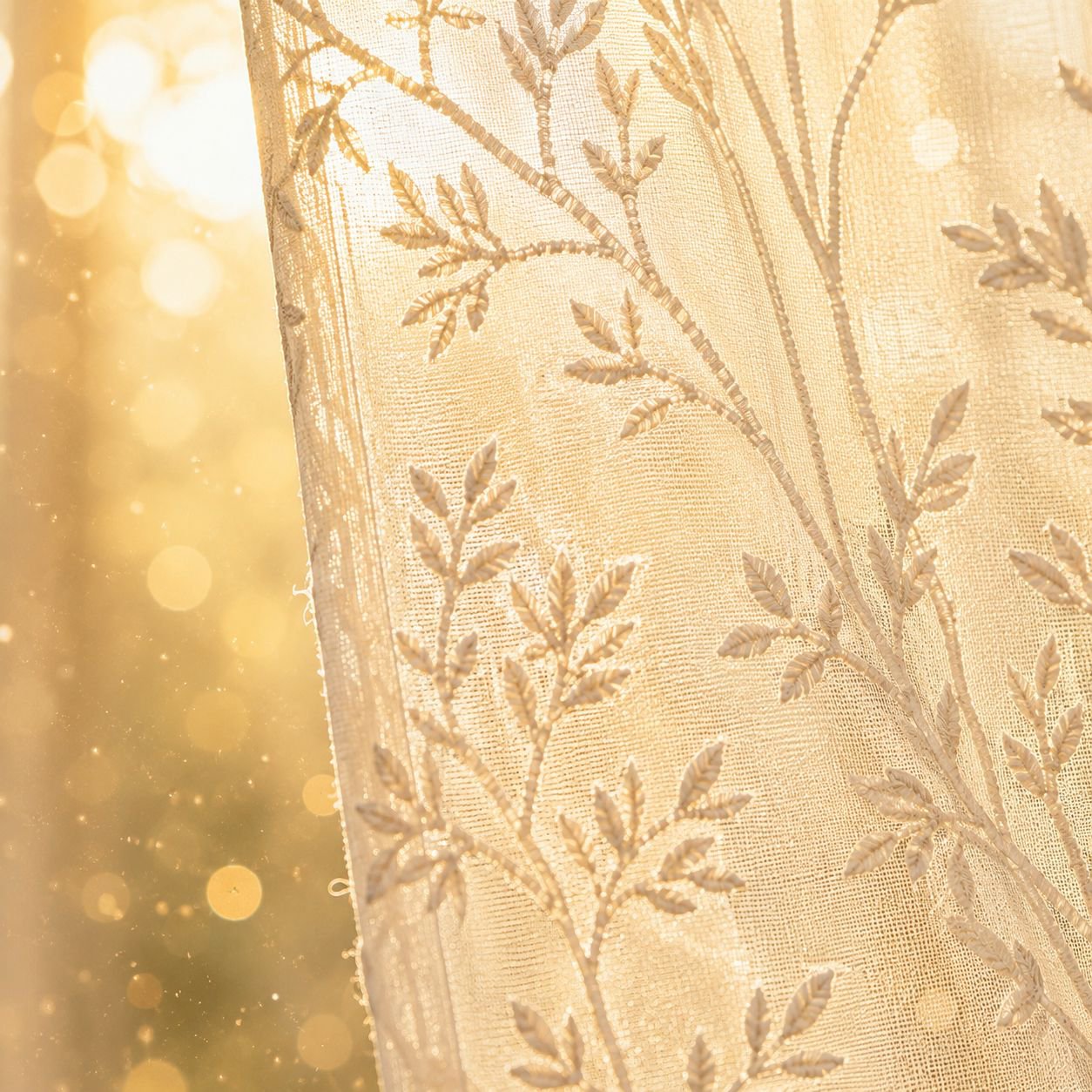 Transparent window screen with elegant decor