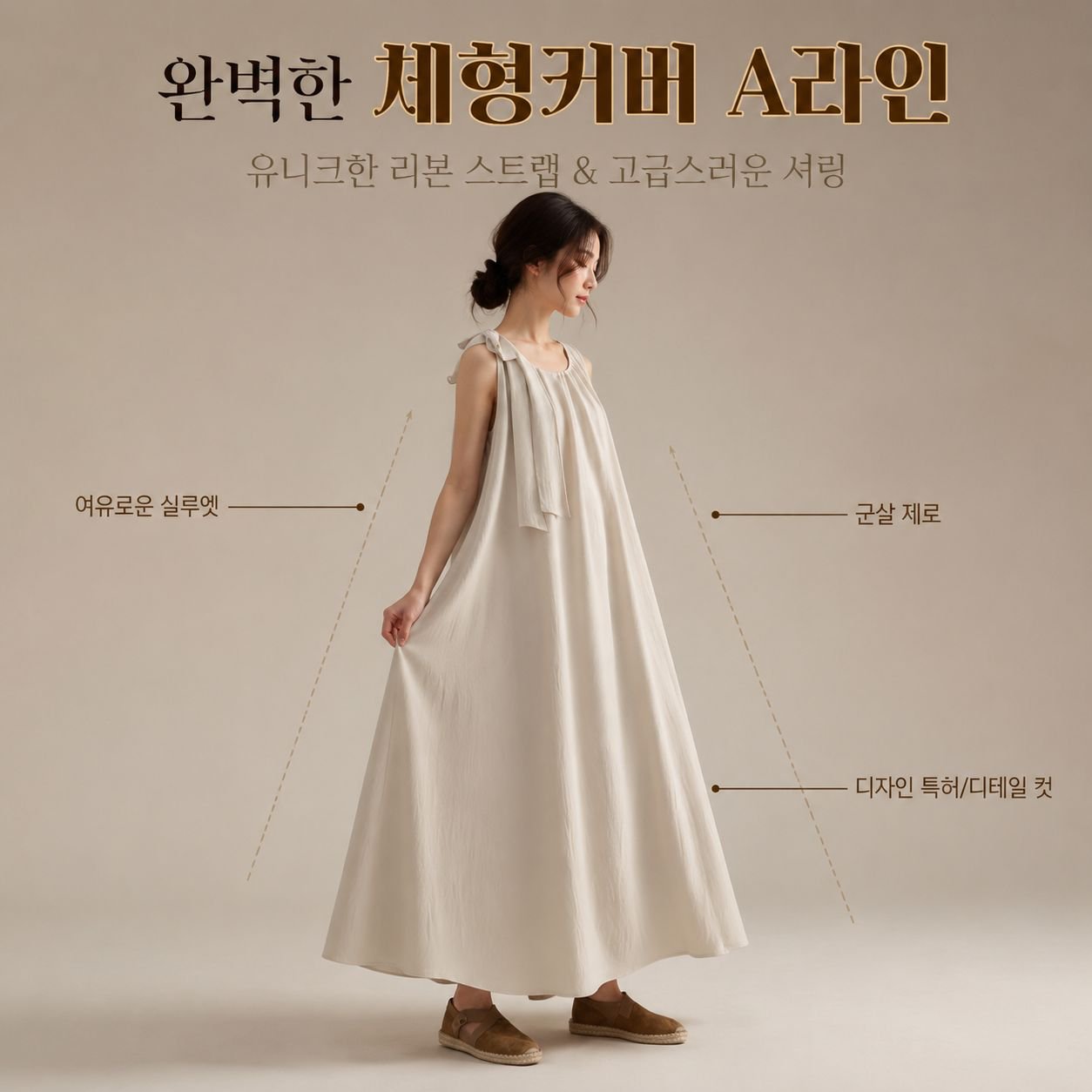 달콤한 스타일 프릴 민소매 원피스