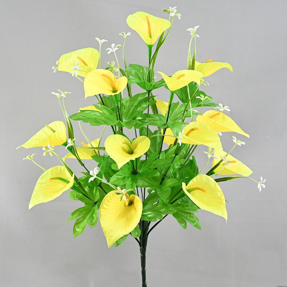 模倣花高稈馬蹄蓮造花置物インテリア