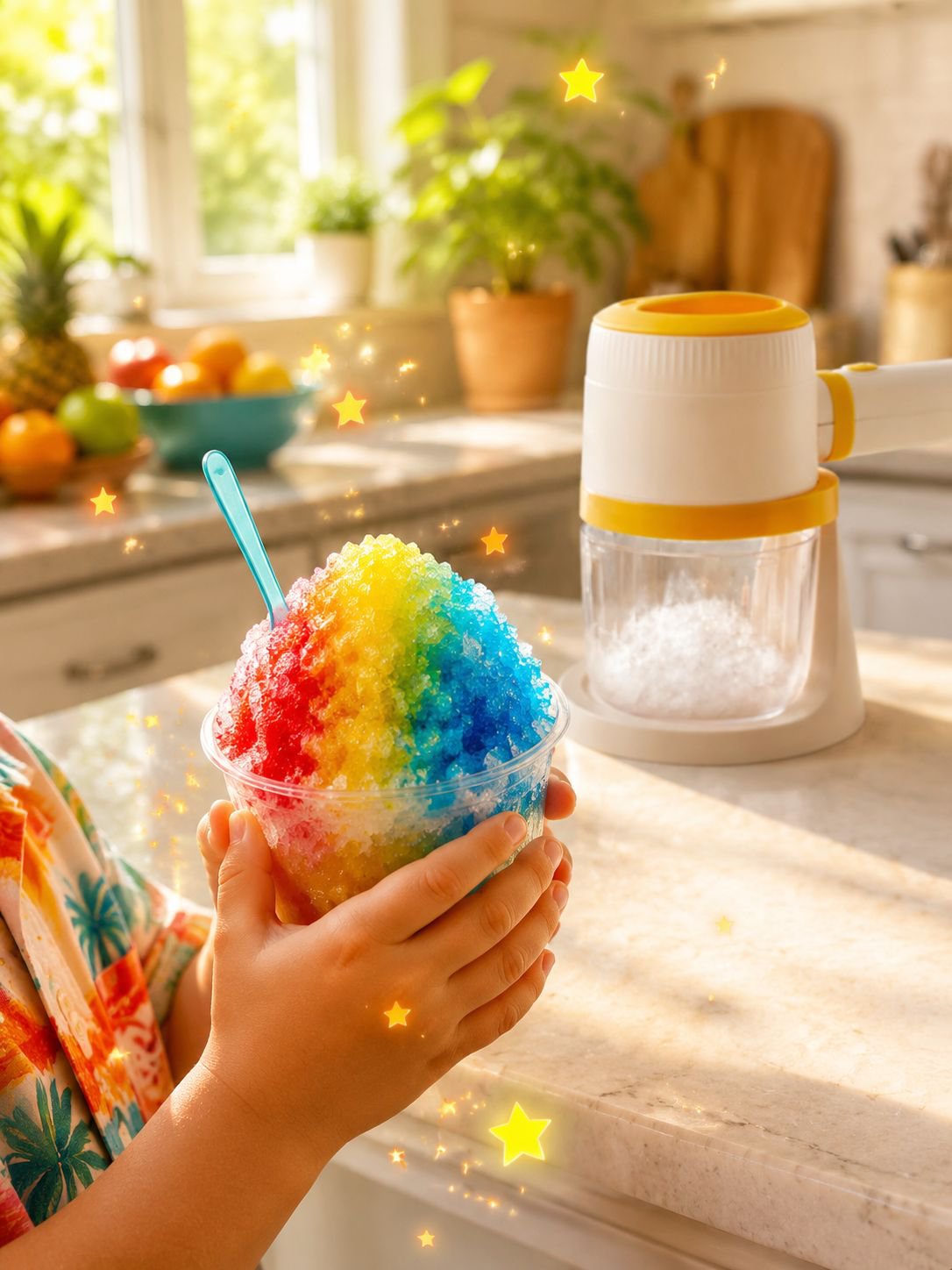 User-friendly electric ice shaver for easy operation