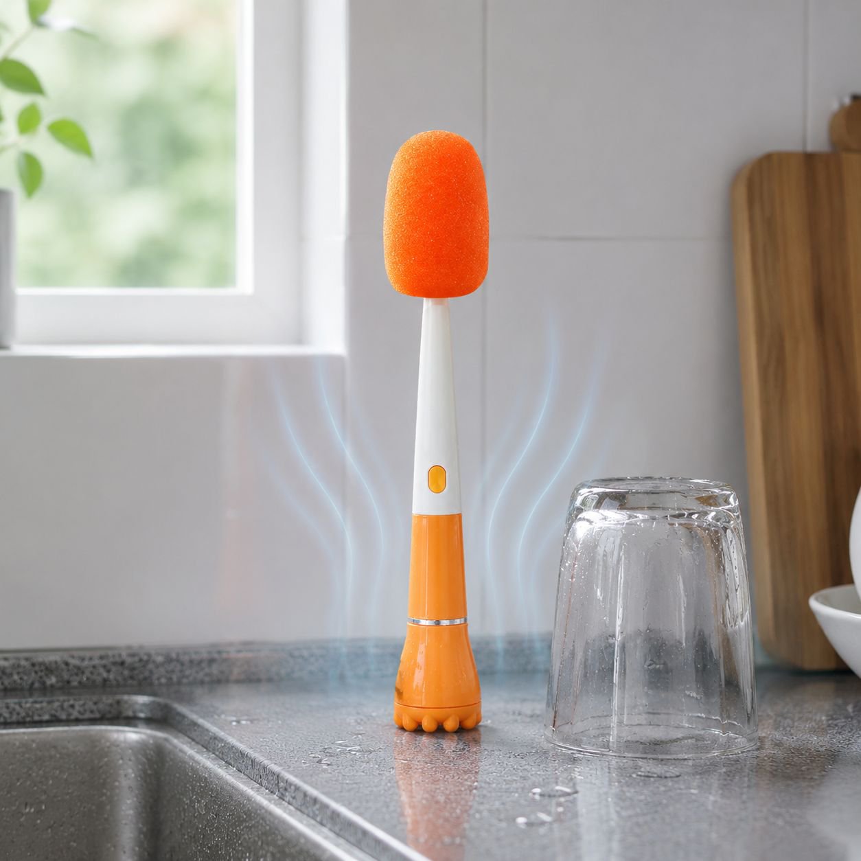 Household cleaning brush set for kitchen and bathroom