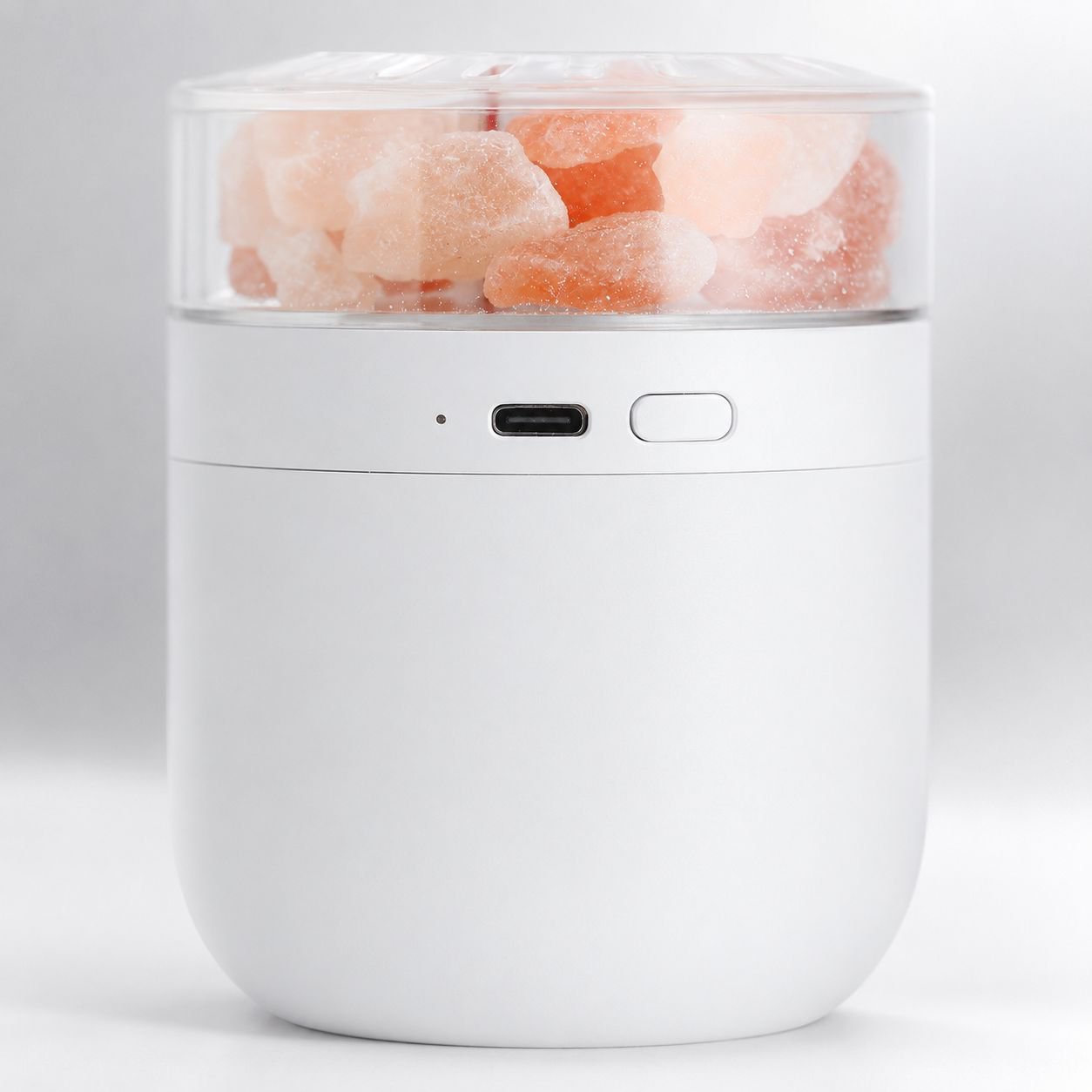 Colorful ambient light salt lamp humidifier for relaxation in car