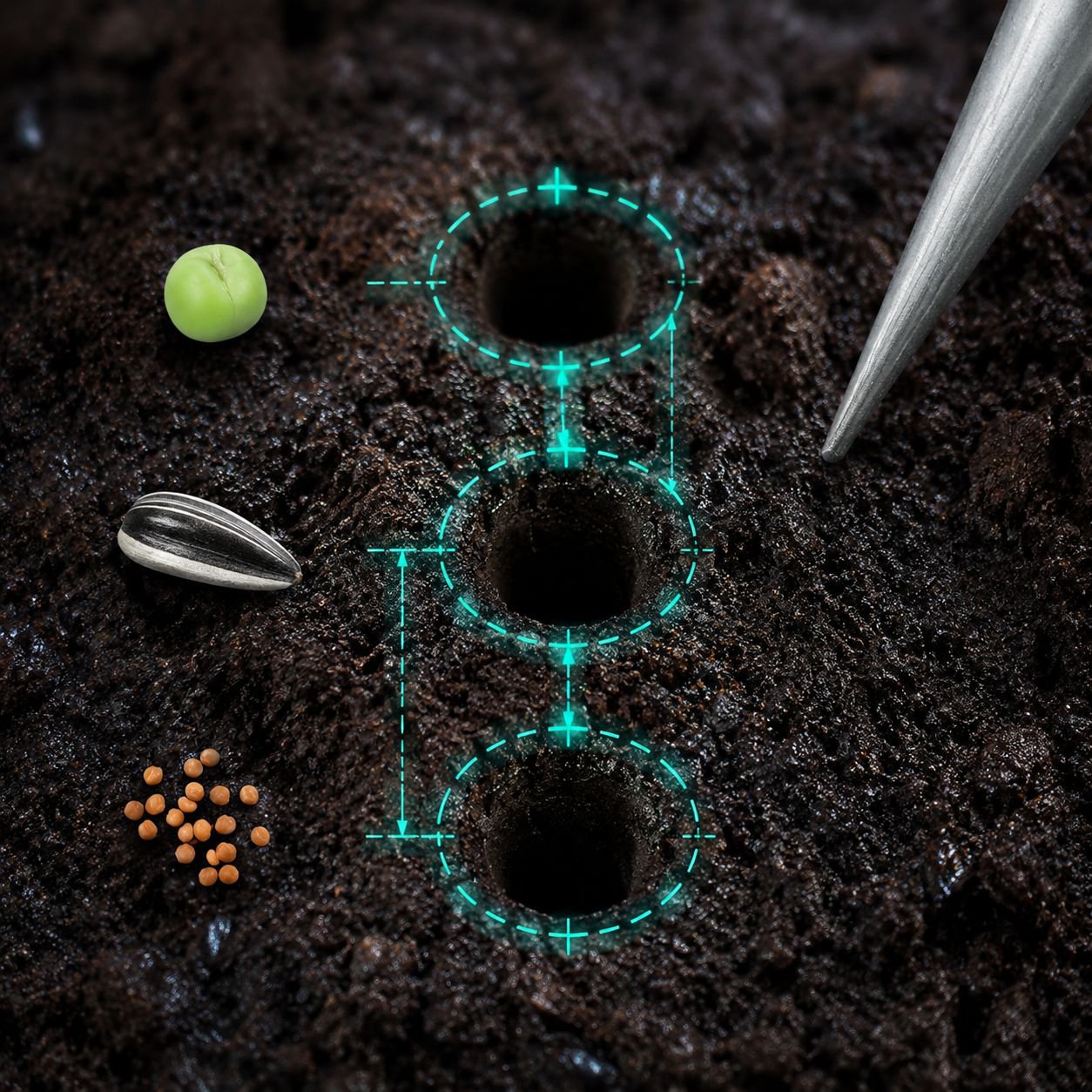 Vegetable seed planting with ergonomic transplanter