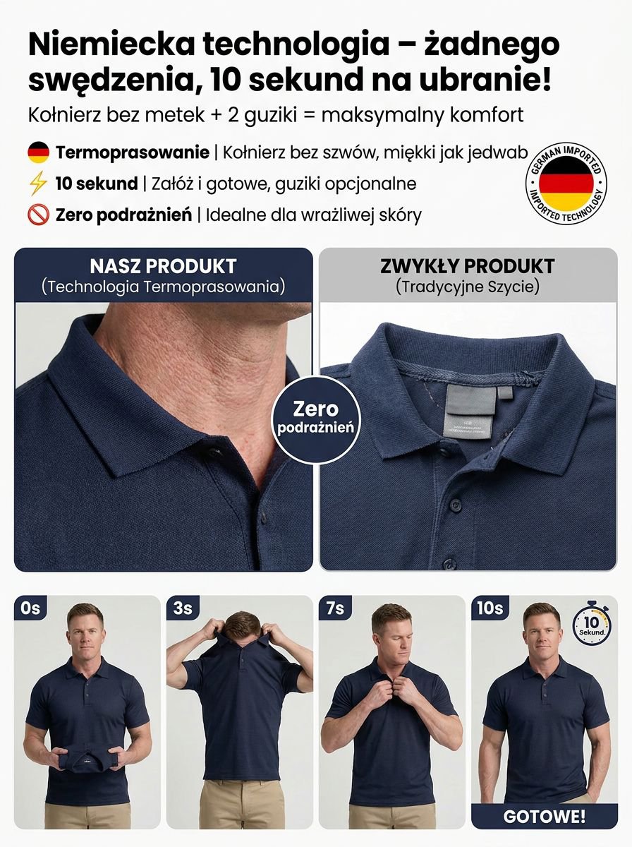 Męska koszulka z krótkim rękawem z bambusowego jedwabiu.
