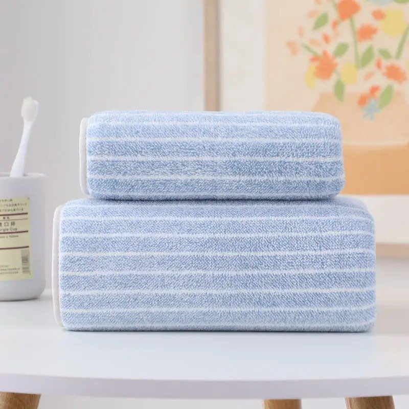 Portable Stripe Coral Bath Towel