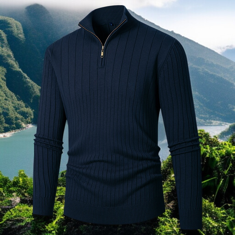 심플한 솔리드 디자인 남자 니트