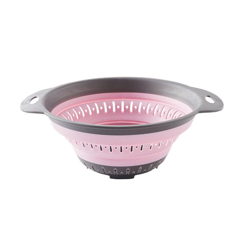 Multifunctional Foldable Kitchen Drain Basket Silicone Fruit and Vegetable Strainer