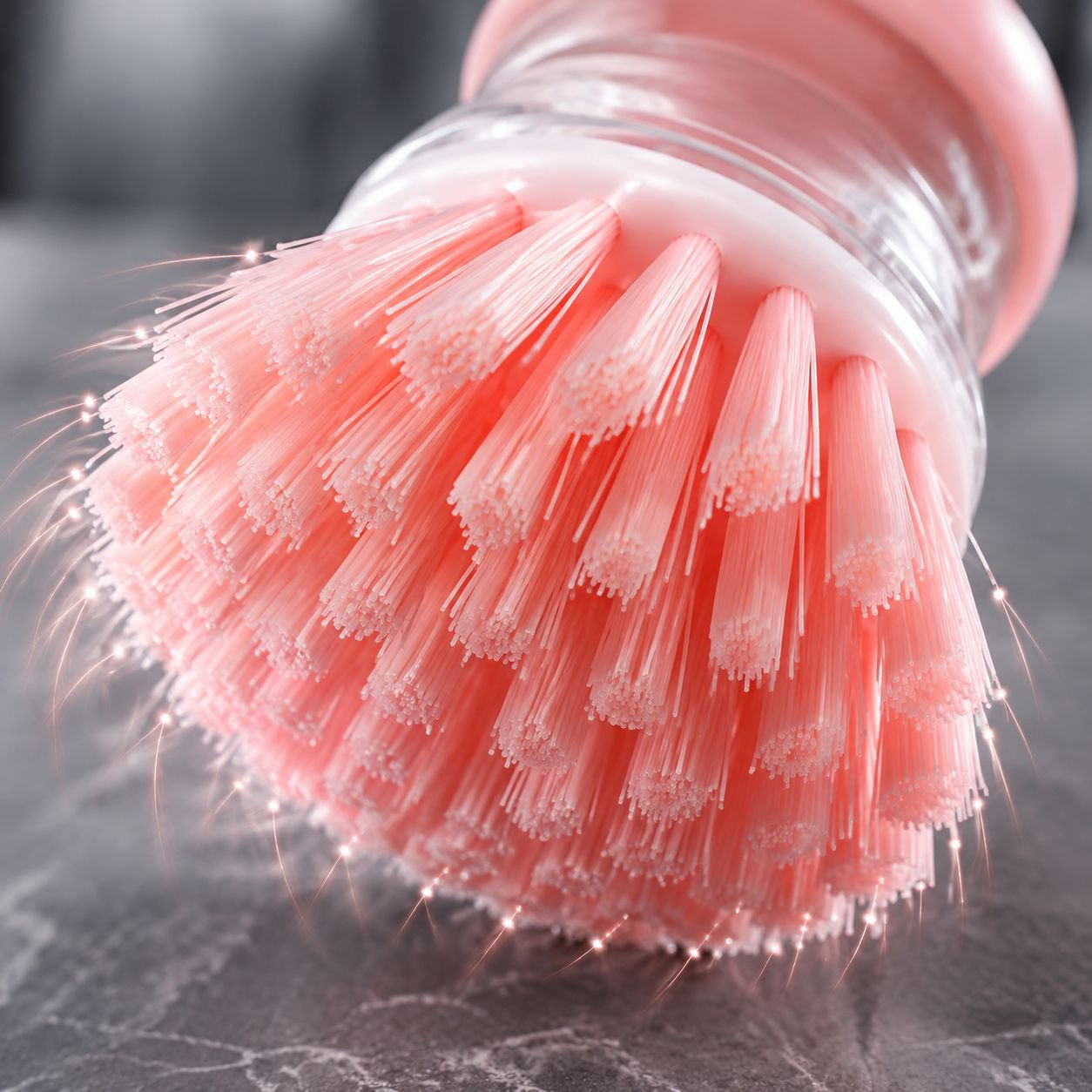 Versatile brush cleaning kitchen surfaces