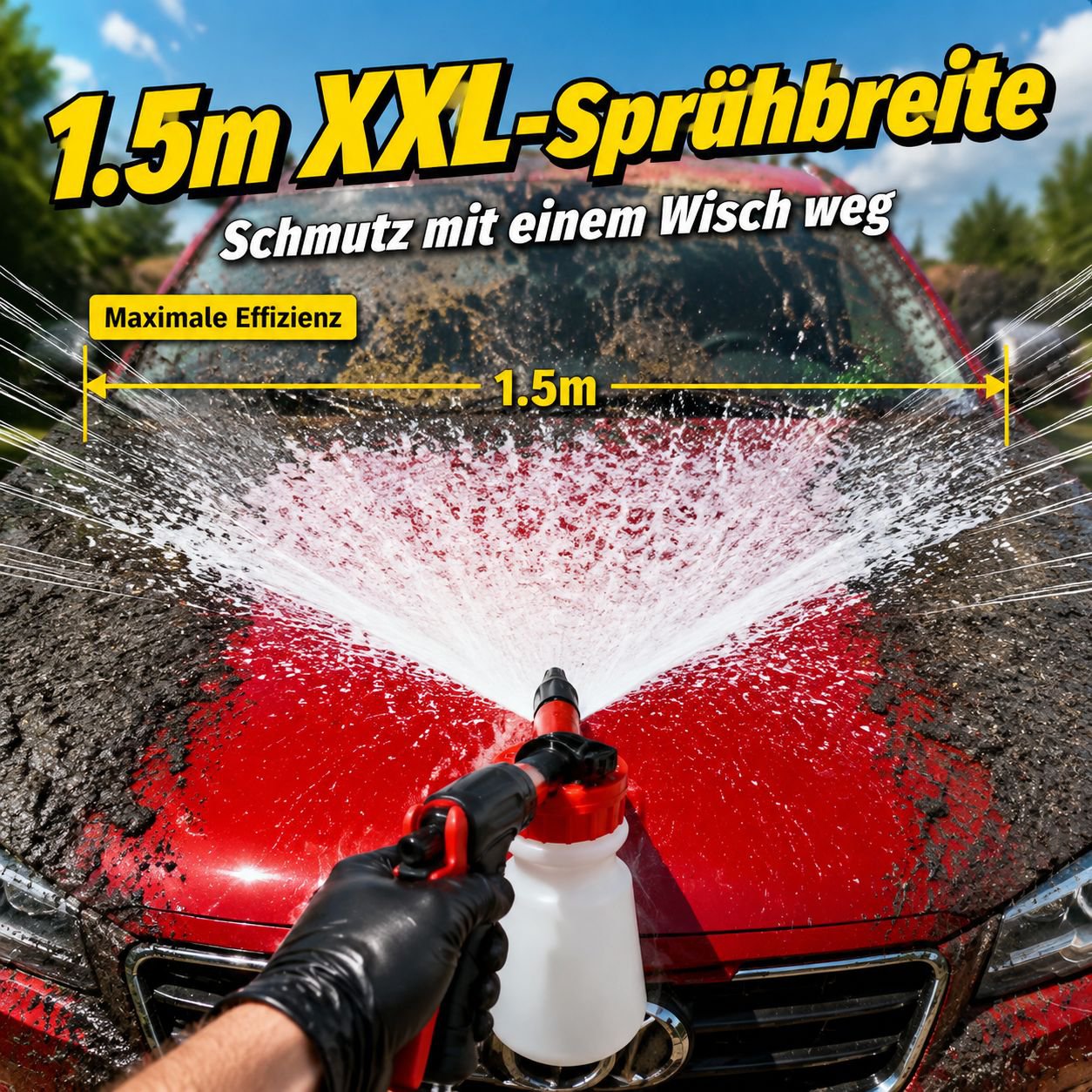 Multifunktions-Schaumwasserpistole für Autowäsche und Garten, großer Sprühbehälter, Werksverkauf